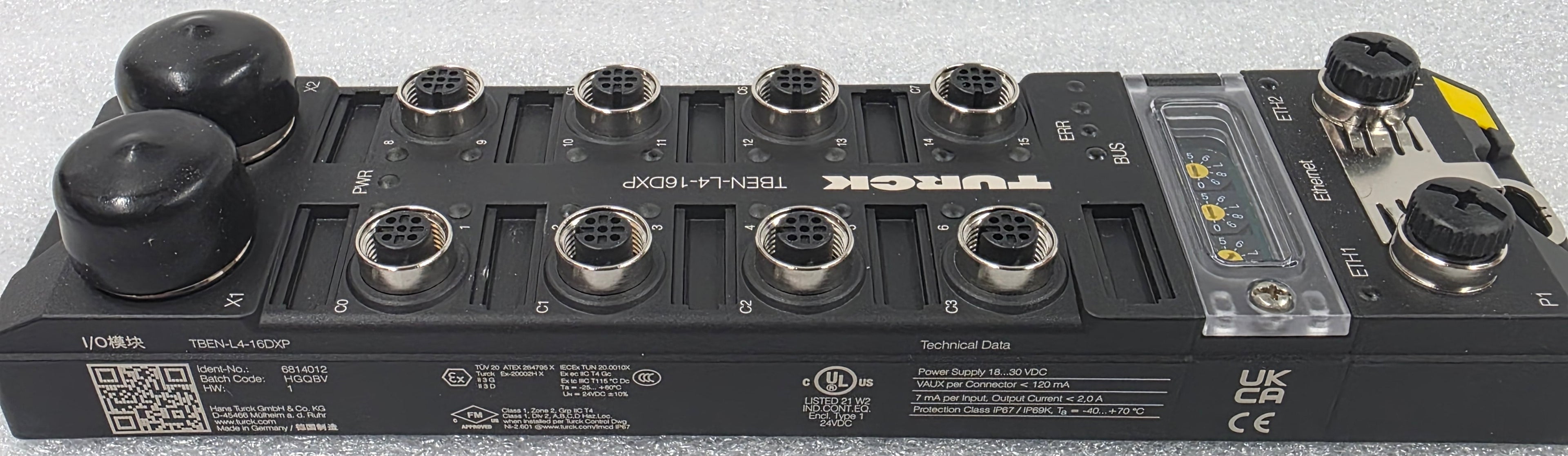 Turck TBEN-L4-16DXP Remote I/O modules,16 Digital Channel, ID 6814012, 18-30VDC, Master or Slave, BEEP Series
